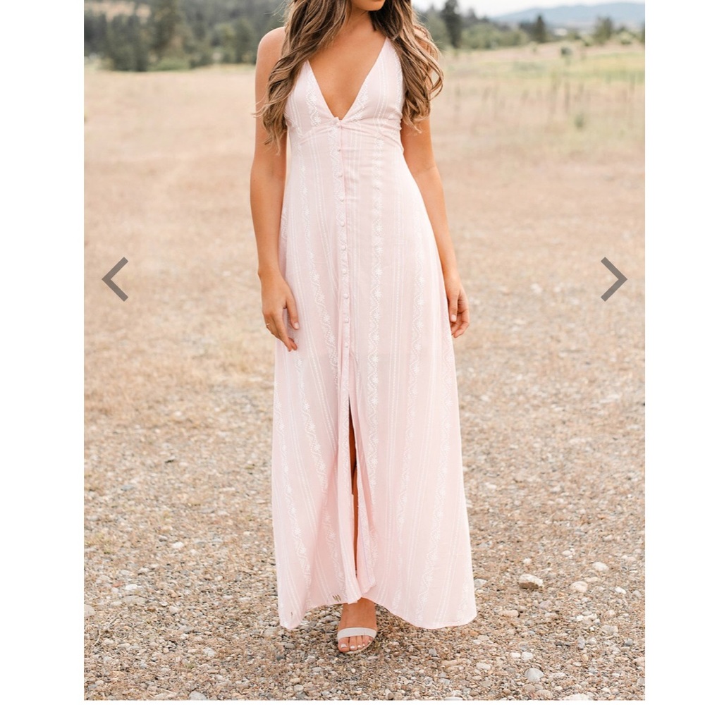 I just like to smile printed maxi dress.🌸